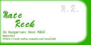 mate reck business card